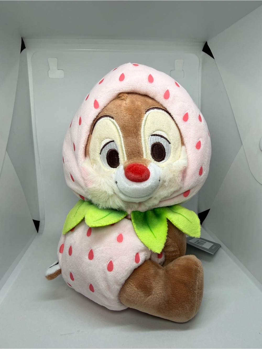Disney Store Japan Dale Chipmunk Strawberry Outfit Plush 7" Toy NEW